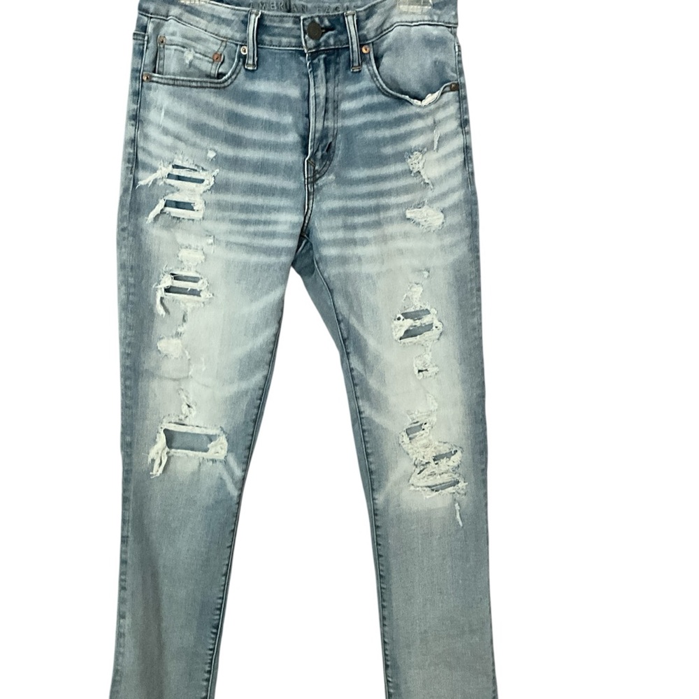 American Eagle Outfitters Light Blue Distressed Slim Jeans